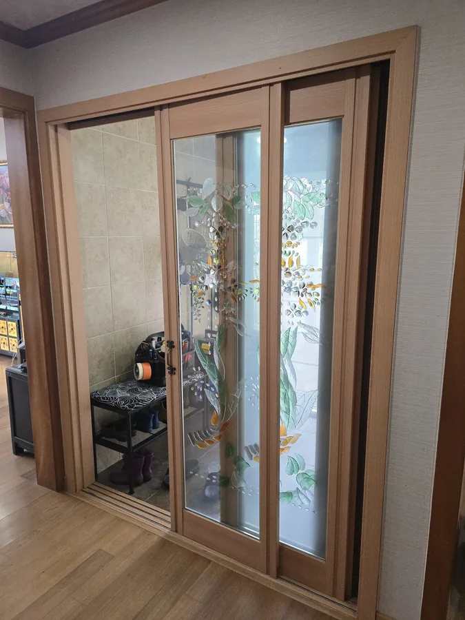 광명 슬라이딩도어 수리 전 모습